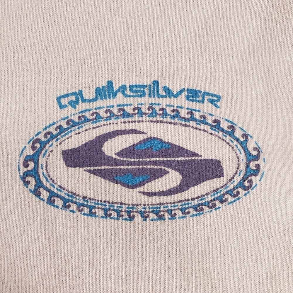 Quiksilver Hoodie Mens Large Light Purple Y2K Double Sided Surf Grunge Pullover - Picture 4 of 13